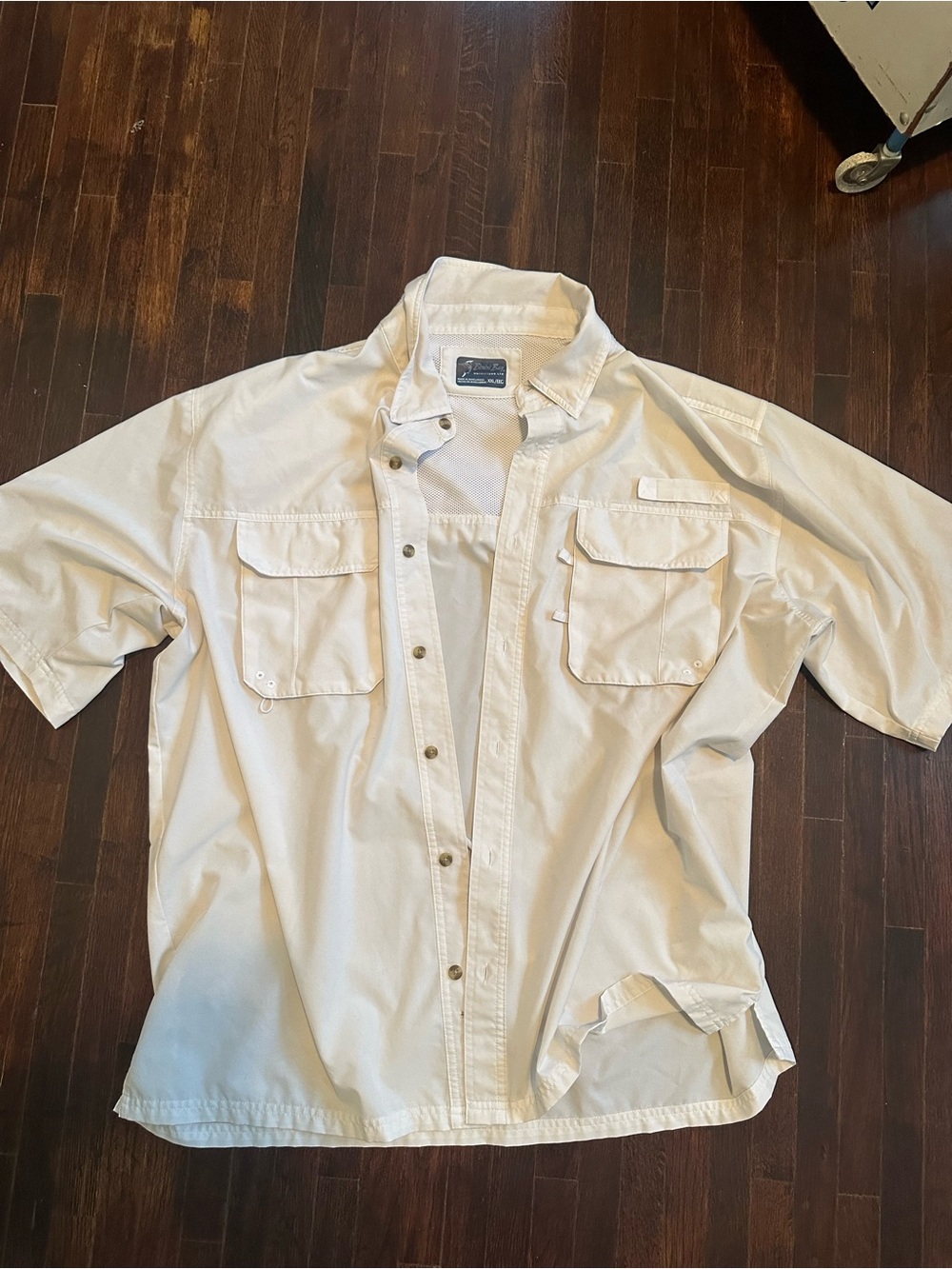 Bimini Bay Outfitters Ltd White Fishing Shirt Short Sleeve Vented Back XXL